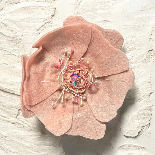 Pink flower black frame